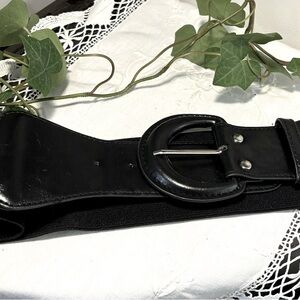 Black Stretch Cinch Belt, Size 34.5 x 3”